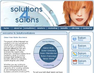 View Solutions4Salons website